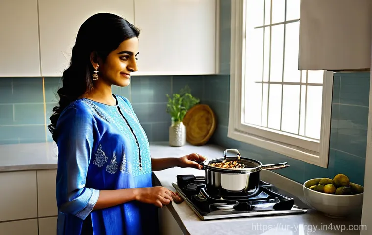 조리 기구의 에너지 효율 비교 - **Prompt:** A modern Pakistani woman in her early 30s, dressed in a stylish yet modest shalwar kamee...